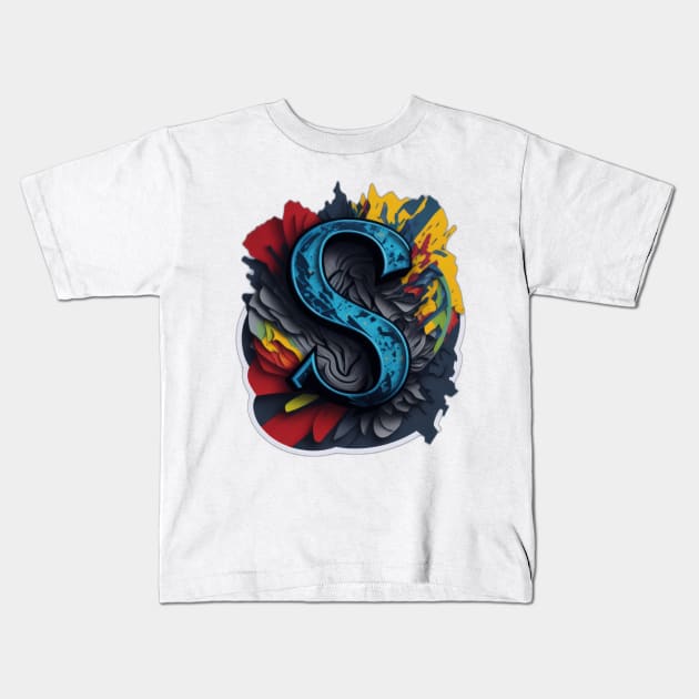 The S letter II Kids T-Shirt by design19970